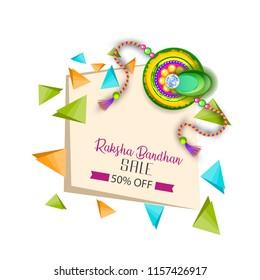 vector illustration of decorated rakhi for Indian festival Raksha Bandhan