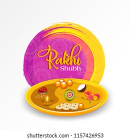 vector illustration of decorated rakhi for Indian festival Raksha Bandhan