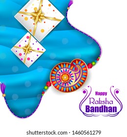 vector illustration of decorated rakhi for Indian festival Raksha Bandhan