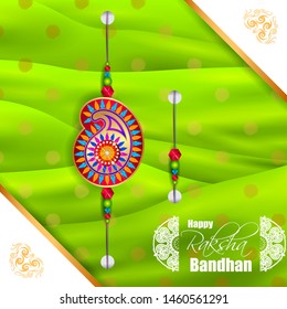 vector illustration of decorated rakhi for Indian festival Raksha Bandhan