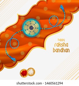 vector illustration of decorated rakhi for Indian festival Raksha Bandhan