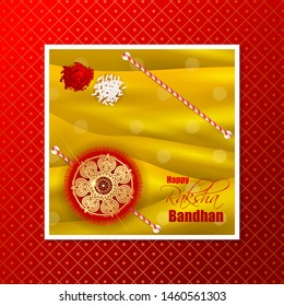 vector illustration of decorated rakhi for Indian festival Raksha Bandhan