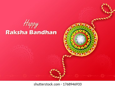 vector illustration of decorated rakhi for Indian festival Raksha Bandhan