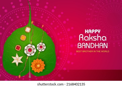 vector illustration of decorated rakhi for Indian festival Raksha Bandhan