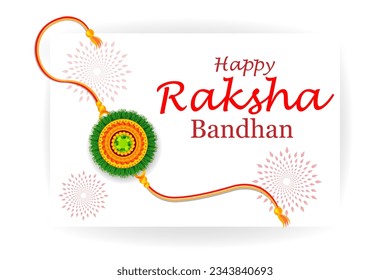 vector illustration of decorated rakhi for Indian festival Raksha Bandhan