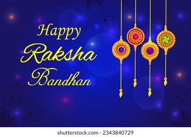 vector illustration of decorated rakhi for Indian festival Raksha Bandhan