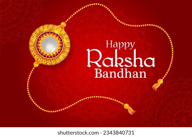 vector illustration of decorated rakhi for Indian festival Raksha Bandhan