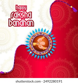 vector illustration of decorated rakhi for Indian festival Raksha Bandhan