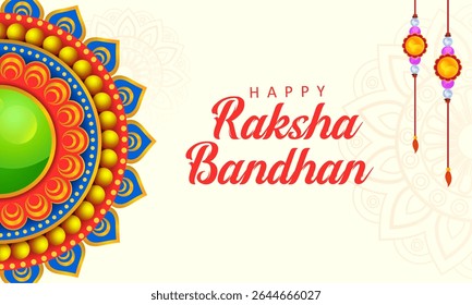 vector illustration of decorated rakhi for Indian festival Raksha Bandhan