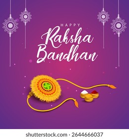 vector illustration of decorated rakhi for Indian festival Raksha Bandhan