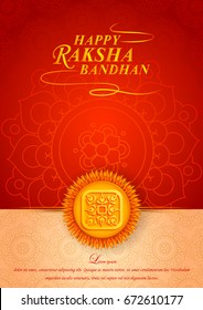 vector illustration of decorated rakhi for Indian festival Raksha Bandhan