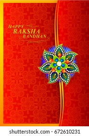 vector illustration of decorated rakhi for Indian festival Raksha Bandhan