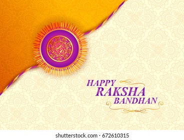 vector illustration of decorated rakhi for Indian festival Raksha Bandhan