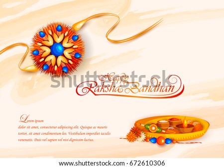 vector illustration of decorated rakhi for Indian festival Raksha Bandhan