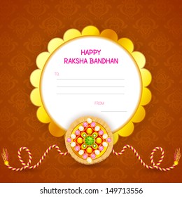 vector illustration of decorated rakhi for Raksha Bandhan