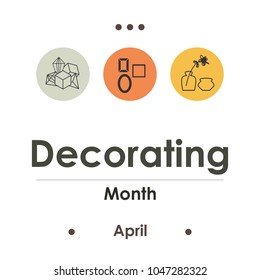 vector illustration for decorating month in April