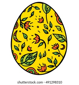 Vector illustration of a decoration color egg