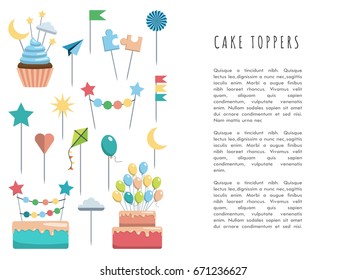 Vector illustration decoration of the festive table, with place for text