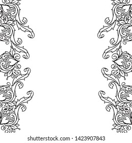 Vector illustration decoration of flower frame for invitation card