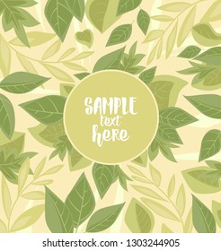 Vector illustration of decoration leaves. Autumn nature background. Greeting cards