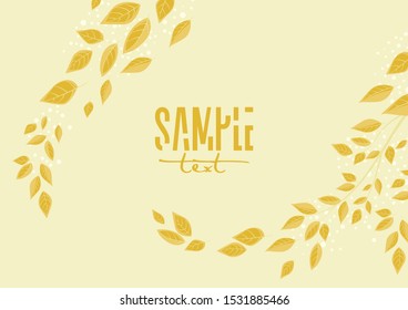 Vector illustration of decoration leaves. Autumn nature background. Greeting cards