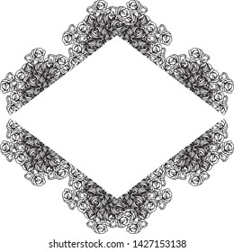 Vector illustration decoration wreath frame for various pattern art