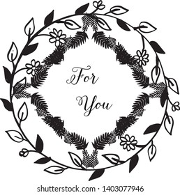 Vector illustration decoration for you with various design flower frame