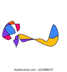 vector illustration of decorative abstract shape, design spontaneity