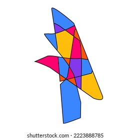 Vektorgrafik von dekorativer abstrakter Form, Design-Spontaneität