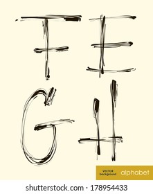 vector illustration decorative alphabet font