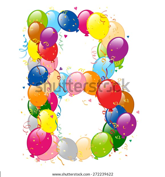 Vector Illustration Decorative Balloons B Letter Stock Vector (Royalty ...