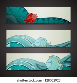 Vector Illustration of Decorative Banners