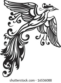 Vector illustration of decorative bird