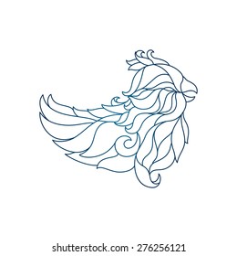 Vector illustration of decorative bird, Decorative bird, Vector for design