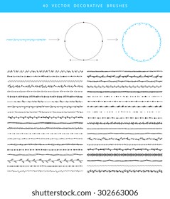 Vector illustration of Decorative brushes for any design