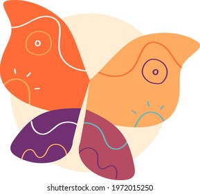 Vector illustration of decorative butterfly 
