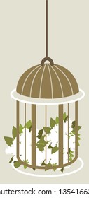 Vector illustration of a decorative cage