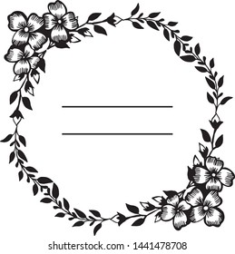Vector illustration decorative of card for various ornate of flower frame