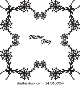 Vector illustration decorative card your are great with beauty of pink flower frame