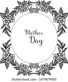 Vector illustration decorative of card your are great with various of abstract pink wreath frames