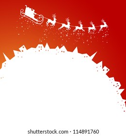 Vector Illustration of a Decorative Christmas Background