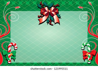 Vector Illustration of a decorative Christmas Background. Christmas Background 2