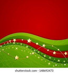 Vector Illustration of a Decorative Christmas Background