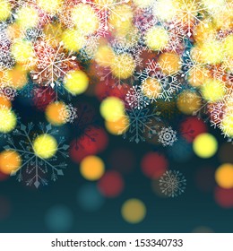 Vector Illustration of a Decorative Christmas Background 