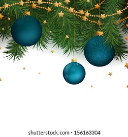 Vector Illustration of a Decorative Christmas Background