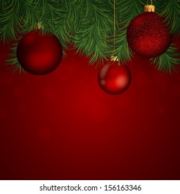 Vector Illustration of a Decorative Christmas Background