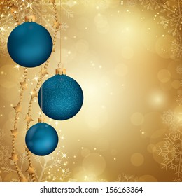 Vector Illustration of a Decorative Christmas Background