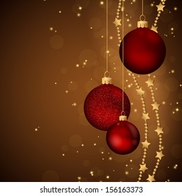 Vector Illustration of a Decorative Christmas Background