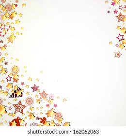Vector Illustration of a Decorative Christmas Background