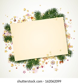 Vector Illustration of a Decorative Christmas Background